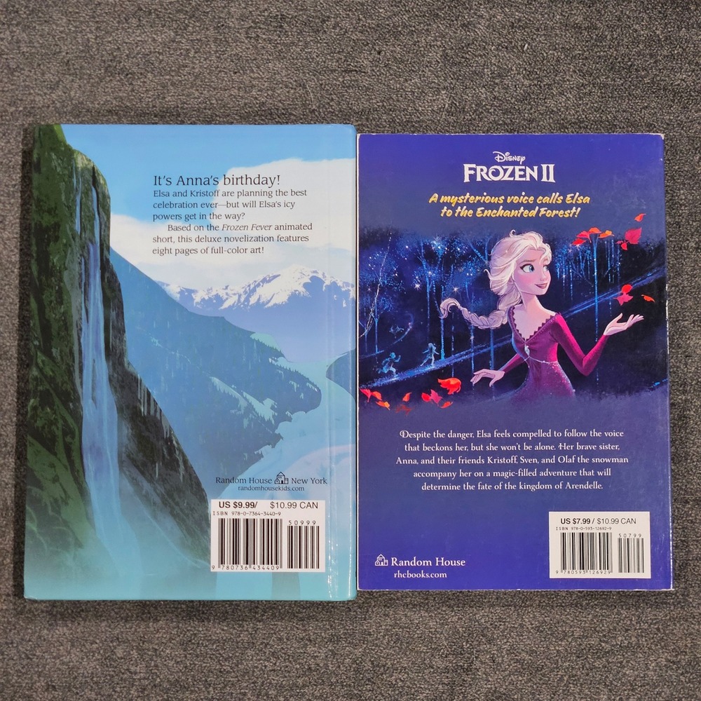 Lot of 2 Disney Frozen Book Frozen Fever Deluxe Novelization & Frozen II Forest - Picture 2 of 5